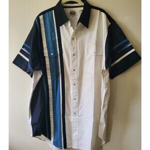 VTG Cumberland Outfitters Western Aztec Pearl Snap XXL Shirt Embroidered Rodeo